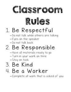 Classroom Rules and Consequences – Continually Learning